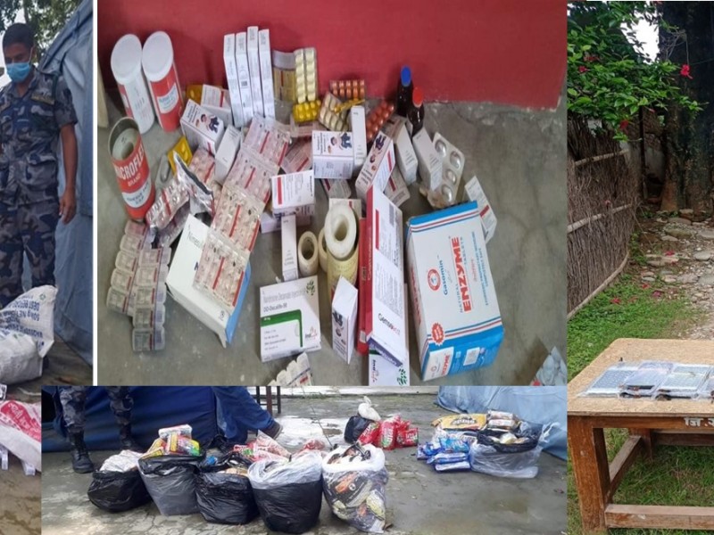 सशस्त्र प्रहरीको टोलीद्वारा ६ लाख ६५ हजार बढी मूल्यका विभिन्न अवैध सरसामान बरामद